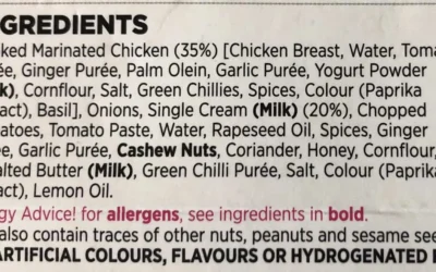 WHAT TO DO WITH FOOD PACKAGING WHEN INGREDIENTS CHANGE?