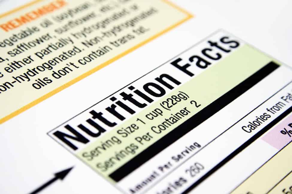 NUTRITION PANEL OVER LABELLING